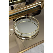 Odea Tr Ithal Eskitme Metal Burgu Model Yuvarlak Tepsi