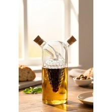 Odea Tr Vignora Çift Katmanlı Borosilikat Cam Yağlık Sirkelik Üzüm Figürlü Damlatmaz Şişe 350 ml