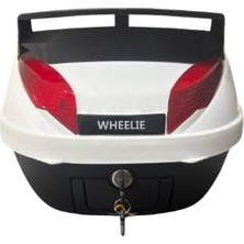 Odea Tr XT63-W 42 Litre Motosiklet Arka Çanta Beyaz Su Geçirmez Abs Top Case Bagaj Üniversal