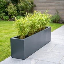 Odea Tr Zenith 97X20X30 cm Metal Yatay Dikdörtgen Saksılık - Iç ve Dış Mekan Modern Metal Saksı