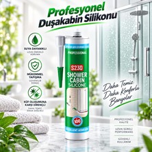 Odea Tr Duşakabin Silikonu Şeffaf Renk 280 ml Suya Dayanıklı Banyo Cam Kenar Dolgu Yalıtım Silikonu