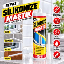 Odea Tr Beyaz Silikonize Mastik 450 gr Boyanabilir Esnek Dolgu ve Sızdırmazlık Malzemesi Silikon