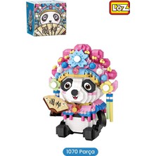 Odea Tr Loz Micro Serisi Huadan Panda Figürü 1070 Parça Blok Oyuncak Dekoratif Yapım Seti -FF9265