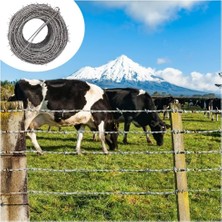 Odea Tr 4 Noktalı Dikenli Tel, Sıcak Daldırma Galvanizli, Dikenli Tel Rulo, Dayanıklı, Bahçe Için, El Sanatları, Çit Projeleri, 2,1 mm Kalınlığında, 200 M Uzunluğunda