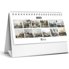 Odea Tr Keskin Color 2023 MTK-802 Karton Destekli Üçgen Masa Takvimi, 17,5X20 Cm, 12 Yaprak, Double Spiralli