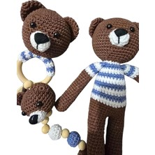 Odea Tr Amigurumi Kahverengi Ayıcık Set Organik Örgü Oyuncak