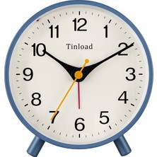 Odea Tr 11,5 cm Antik Retro Analog Çalar Saat, Gece Lambalı Küçük Sessiz Başucu Masa Saati, Pilli, Erteleme, Oturma Odası, Yatak Odası, Başucu Için (Mavi)