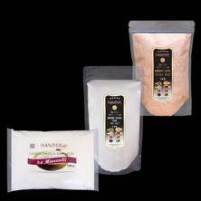 Odea Tr Çankırı Kaya Tuzu + Himalaya Tuzu + Deniz Tuzu (Toz Öğütülmüş, 1 kg x 3'lü Set) Doğal Tuz Seti