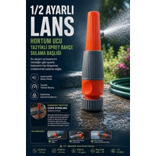Odea Tr Ayarlanabilir Tazyikli Hortum Ucu | Profesyonel Sprey Püskürtme Başlığı, Bahçe Sulama ve Araba Yıkama Aparatı 721539