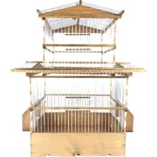 Odea Tr Naturbirds Ahşap Kafes 2 Katlı Xxl Muhabbet Kuşu Saka Kanarya