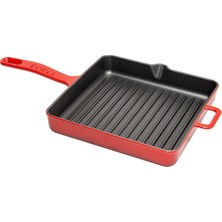 Odea Tr Kırmızı Izgara Demir Döküm Tava 25 cm
