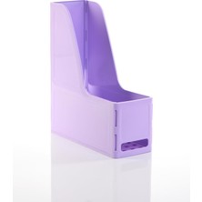 Odea Tr Ops Mg 101 A4 Plastik Dikey Geniş Kutu Klasör Magazinlik, Pastel Mor
