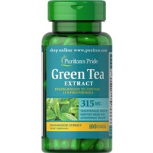 Odea Tr Puritans Pride Green Tea Extract 315 Mg 100 Kapsül Aromasız Renkli