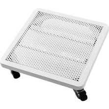 Odea Tr Sağlam Siyah Metal Bitki Standı Tekerlekli, Büyük Saksılar Için Kare Arabası, Iç/dış Mekan Kullanımı Için, Tepsi ve Bardak Altlığı Dahil, 50 x 50 cm - Şunlar Için Mükemmel