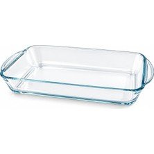 Odea Tr Paşabahçe Borcam Küçük Boy Dikdörtgen Fırın Kabı 32,5 x 20,7 cm – Isıya Dayanıklı Cam Fırın Tepsisi ve Servis Kabı