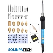 Odea Tr 60W Isı Ayarlı Ahşap Yakma Kalemi 30 Parça Ağaç Dağlama, Kesme, Oyma, Kabartma Uç Seti