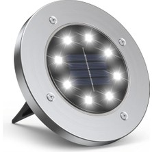 Odea Tr 8 Ledli Solar Güneş Enerjili Beyaz Işık Su Geçirmez Bahçe Dekor Aydınlatma Lambası Bahçe Lambaları, Paslanmaz Çelik, Solar Lambalar, Su Geçirmez, Dış Mekan, Bahçe, Teras, Çim, Avlu, Yürüme Yolu (1)