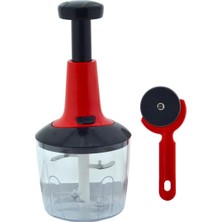 Odea Tr Basmalı Doğrayıcı 5 Bıçaklı El Rondosu ve Hamur Pizza Kesme Ruleti (7X16,5CM)
