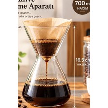 Odea Tr Borosilikat Cam Kahve Demleyici Dripper Kahve Demleme Caraf 700ML