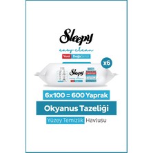 Odea Tr Ocean Yüzey Temizlik Havlusu Mendili Okyanus Tazeliği 6X100 (600 Yaprak)
