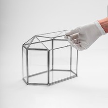 Odea Tr 30X15X20CM Gümüş Geometrik Teraryum Cam Fanus Takı Aksesuar Çikolata Kutusu Dekoratif Yapımı