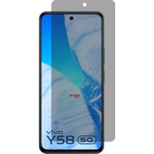 Odea Tr Vivo Y58 5g Ile Uyumlu Hayalet Ekran Koruyucu, Yandan Görünmeyen Anti-Spy Gizlilik (Privacy) Koruması, 9h Temperli Nano Kırılmaz Esnek Cam, Parlama ve Parmak Izi Önleyici