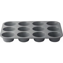 Odea Tr 12'li Silikon Muffin Kalıbı, Esnek Yapışmaz Cupcake Kek Kalıbı, Kolay Çıkarma ve Temizlik, Fırın Uyumlu, Çok Amaçlı Kek Pasta Tatlı Yapımı Için Ev Tipi Silikon Muffin Kalıbı