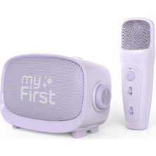 Odea Tr Voice 2 Çocuklar Için Taşınabilir Karaoke Makinesi | Kablosuz Mikrofon ve Hoparlör | Bluetooth 5.0 | 5 Eğlenceli Ses Efekti | Eko Güçlendirici | Mor