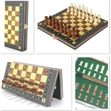 Odea Tr Ahşap Mıknatıslı Hazneli Satranç Takımı - 29X10,5CM