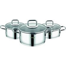 Odea Tr 4 Cook Pro Süzgeç Kapaklı 18/10 Paslanmaz Çelik Tencere Seti 6 Parça ST-301