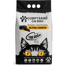 Odea Tr Aktif Karbonlu Ince Taneli Kedi Kumu, 10 Lt, Bentonit, Gri Topaklaşan