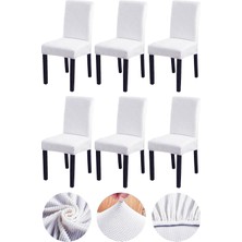 Odea Tr Bambu Sandalye Örtüsü 6 Adet Beyaz