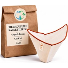Odea Tr Chemex Uyumlu Yıkanabilir Kumaş Kahve Filtresi, Çift KATLI,%100 Ağartılmamış Organik Pamuk, 1 Adet