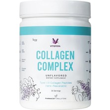 Odea Tr COLLAGEN,%100 Saf Doğal Tip I-Iıı Çift Hidrolize Kolajen Peptitleri + Trans Resveratrol, Toz Form, 30 Ölçek, Aromasız, Sığır Kolajen