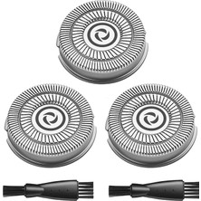 Odea Tr Sweetlf Elektrikli Tıraş Makinesi ile Uyumlu Erkek Elektrikli Tıraş Makinesi Yedek Başlıkları SWS7105 SWS7105BK, 3 Yedek Bıçaklar (Yalnızca Blades), 2 Temizleme Fırçası