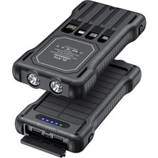 Odea Tr PR290 10000 Mah Güneş Enerjili Taşınabilir Powerbank | 4 Dahili Kablolu (Type-C, Lightning, Micro Usb, Usb-A), LED Ekranlı 5V/2A Solar Harici Batarya