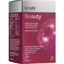 Odea Tr Beauty Hidrolize Kolajen Tip I ve Tip Iıı, Hidrolize Elastin, Hyaluronik Asit, Biotin, Vitamin C, Çinko, Bakır Takviye Edici Gıda 30 Tablet