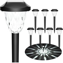 Odea Tr 8 Paket Güneş Enerjili Dış Mekan Işıkları, Harika Desenli Parlak Güneş Yolu Işıkları, Dış Bahçe Yürüyüş Yolu Için Su Geçirmez Otomatik Açma/kapama Güneş Işığı Yol Çim Yolu