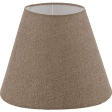 Odea Tr Abajur Başlık Kahve Konik Şapka 25X15X20 cm Dekoratif Özel Yüksek Kalite Kumaş