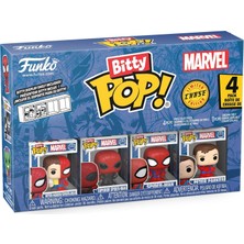 Odea Tr Pop! Bitty: Bitty Pop! 4pk - Peter Parker/örümcek Adam, Üstün Sm, Örümcek Adam ve Mystery Chase Figürü - 0,9 Inç (2,2 Cm) - Marvel Comics Koleksiyonluk - Istiflenebilir Teşhir Rafı Dahil