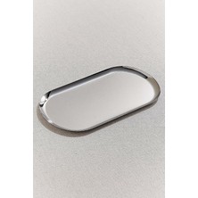 Odea Tr Metal Oval Tepsi 24 cm Silver