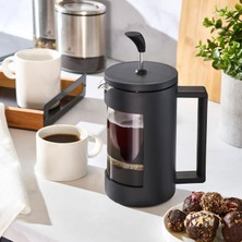 Odea Tr Pamir Bitki Çayı ve Filtre Kahve Demliği French Press 800 ml Siyah