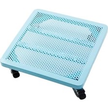Odea Tr Sağlam, Siyah Metal Tekerlekli Bitki Standı - Iç ve Dış Mekan Için Çok Yönlü Çiçek Arabası, Büyük Saksılar Için Uygundur - Depolama Alanı 45 x 45 x 9 cm - Bahçe ve Ev Için Ideal