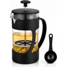 Odea Tr French Press 350ML Kahve Makinesi, Kaşık Dahil Pot, Filtre Kahve Bitki Çayı Ihlamur Kuşburnu Sürahisi, Çay Demleme Seti