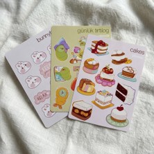 Odea Tr Journaling ve Scrapbook Için A6 Sticker Sheet Seti – Dekoratif Ajanda Stickerları