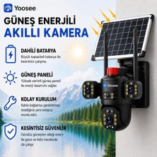 Odea Tr 4g Sım Kartlı Çift Kameralı Solar Güvenlik Kamerası Dış Mekan Ip