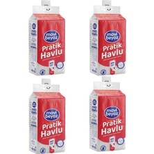 Odea Tr Pratik Havlu, 500 Yaprak, Çok Amaçlı El ve Yüz Havlusu, 4 Adet