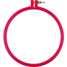 Odea Tr Vidalı Plastik Kasnak Nakış Kasnağı 19 cm Kırmızı