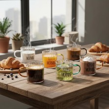 Odea Tr 6'li Borosilikat Cam Espresso ve Türk Kahvesi Fincanı Seti (90 Ml) - Düz ve Rölyefli Seçenekli Tabaksız Mini Kupa (Rölyefli)