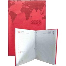 Odea Tr 2025 Ajanda Ciltli Termo Kapak 1 Adet 17X24 cm Ajanda 2025 Çizgili Ajanda Günlük Planlayıcı Termo Kapak 7000 Ofis Okul Büro Kırmızı
